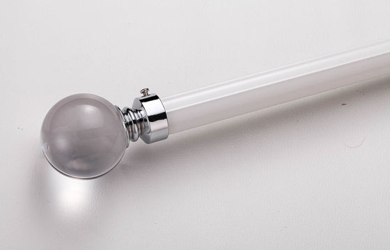 ราคาดี aluminum material silent to slide curtain rod for heavy curtains with crystal finals ออนไลน์