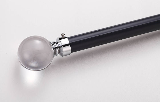 ราคาดี aluminum material silent to slide curtain rod with crystal end cap ออนไลน์